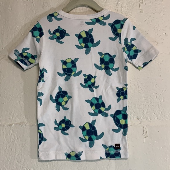 Tea Collection Summer Nights Sea Turtle Cotton Pajama Top Sz 7 - Picture 3 of 4